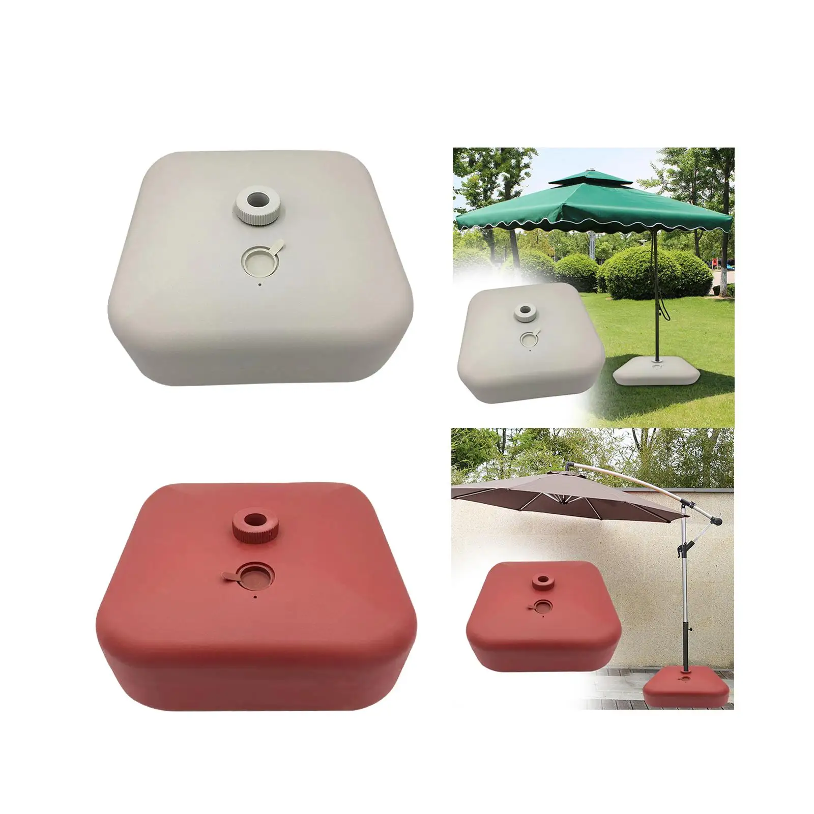 Pátio Umbrella Stand Base, 25L, Pole Holder Shelter, parasol peso, quintal, exterior, gramado, verão, praia