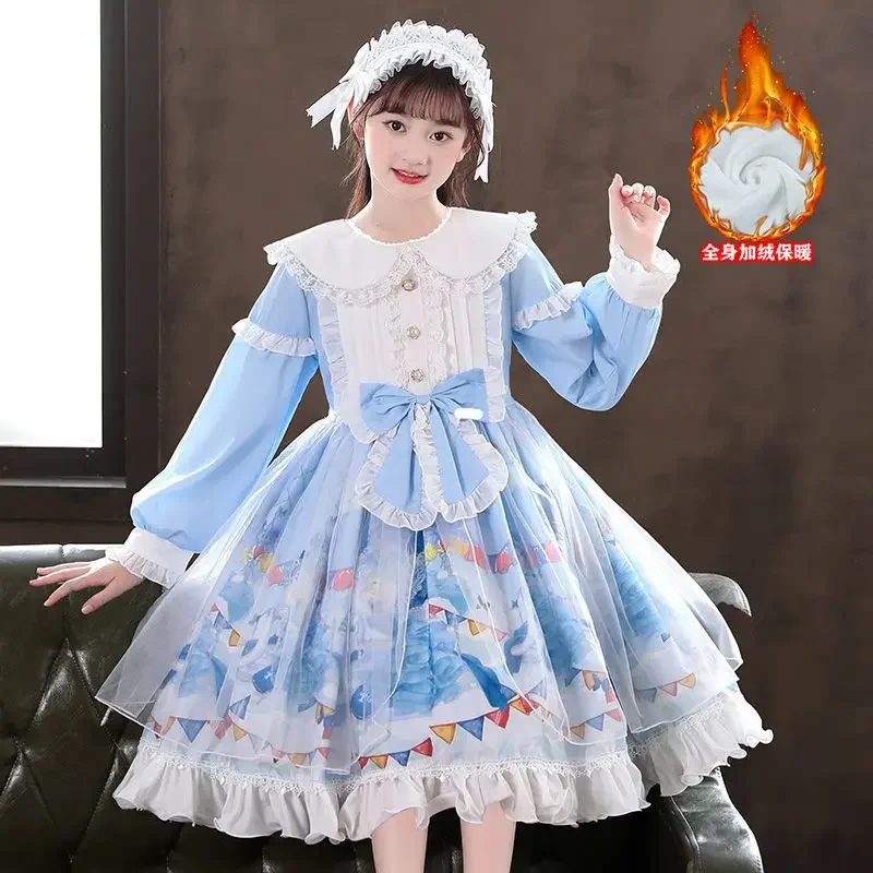 Women Alice Lolita Angel Pink Cotton Princess Dress Court-Style Gothic Tank Dress Costume Cute Anime Maid Layer For Girls