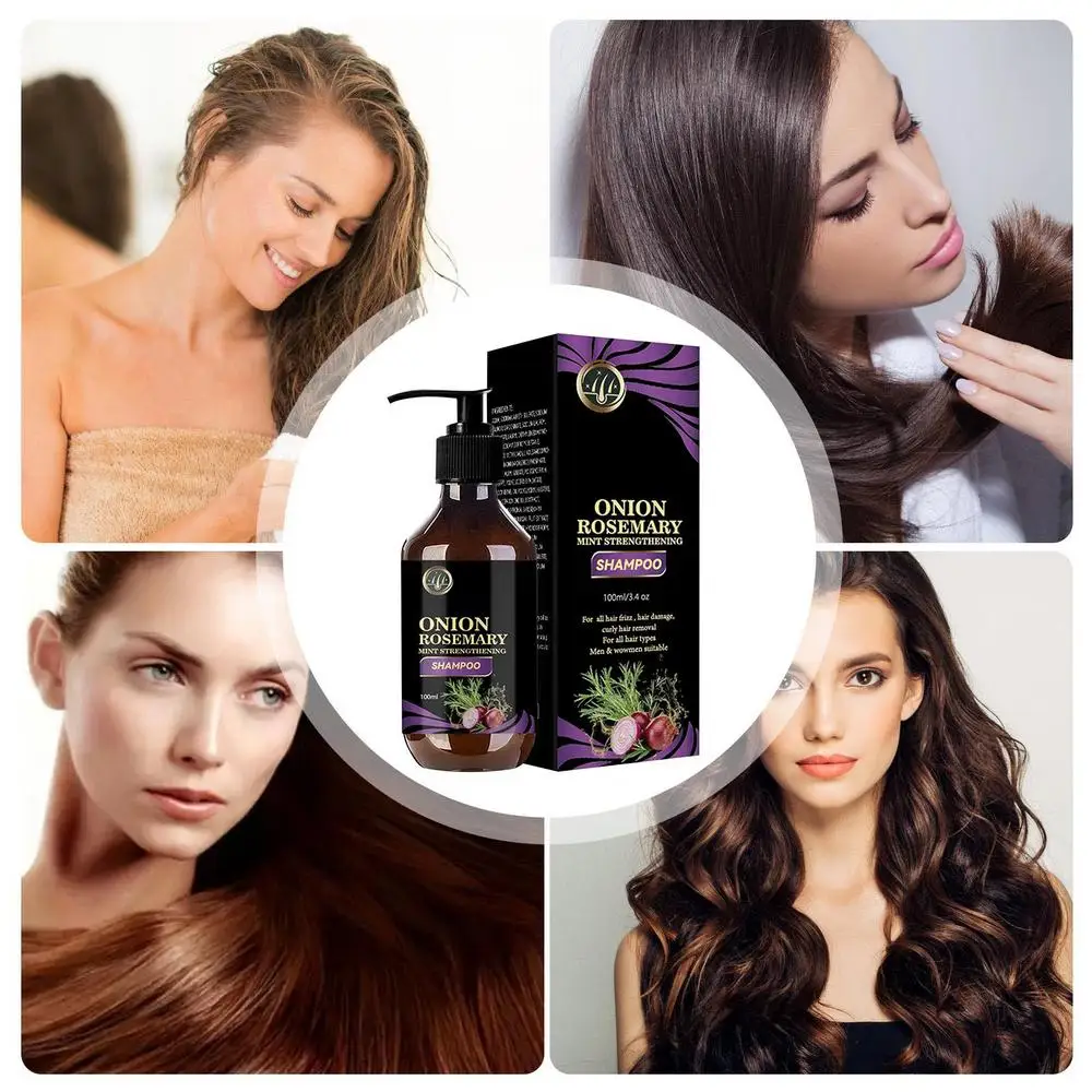 Hair Growth Thickening Shampoo Hair Growth Deep Cleansing Volumizing Shampoo Rosemary Onion Shampoo Hair Thickening Care Product 4