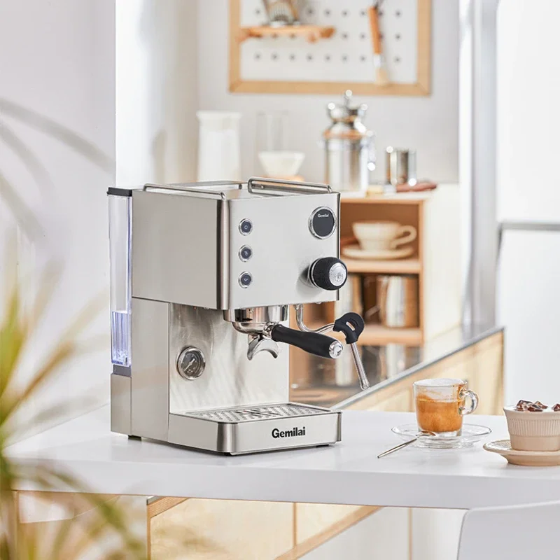 Gemilai 半自動エスプレッソマシン crm3017 圧力計付き Gemilai Semi-automatic Espresso Machine, Italian Pump With