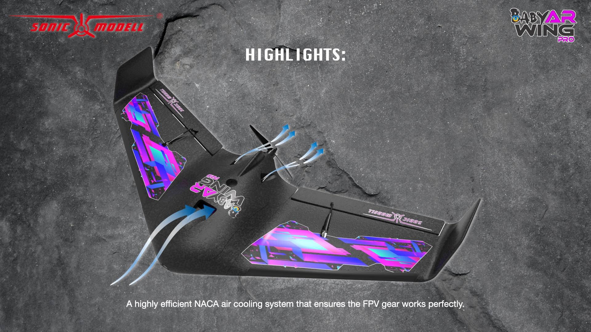 Sonicmodell Baby AR Wing Pro 682mm Wingspan EPP FPV Flying Wing RC Airplane KIT/PNP