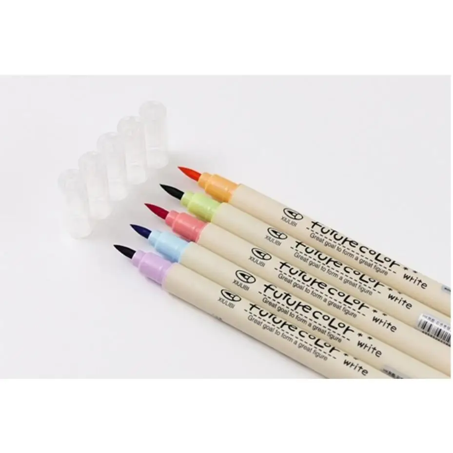 1 Set Color Watercolor Pen Soft Hair Beauty Pen Brush 10 Color Set Children's Student Comic Calligraphy Brush
