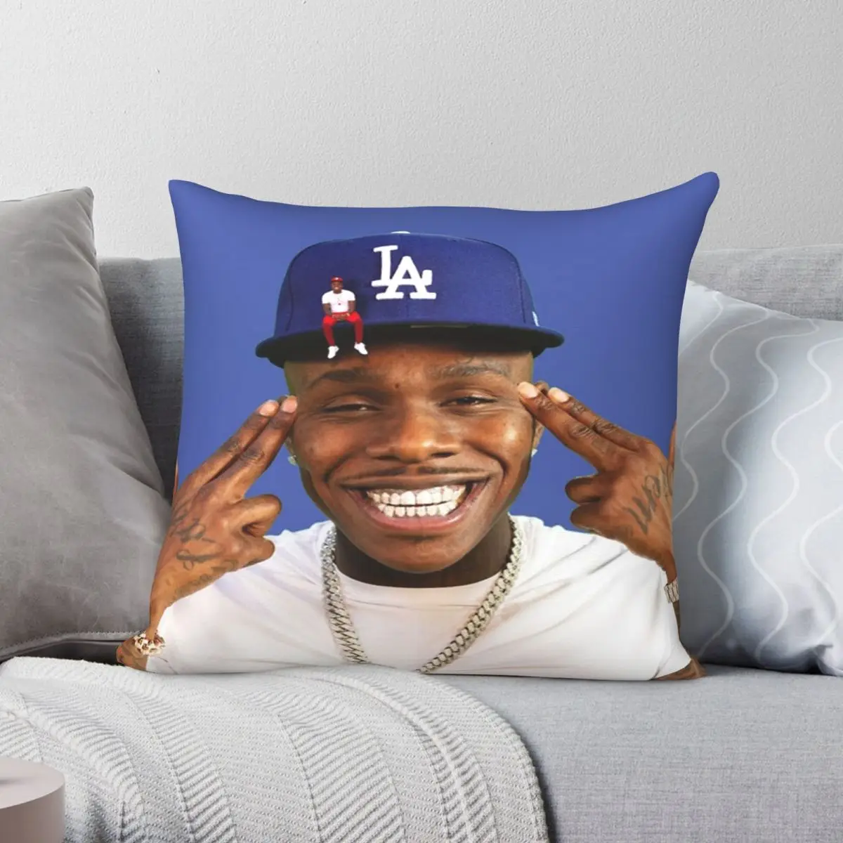 Квадратный чехол для подушки Epic Dababy Swag, полиэстеровый льняной бархатный чехол с узором на молнии, декоративный чехол для подушки, наволочка для комнаты, оптовая продажа, 45x45