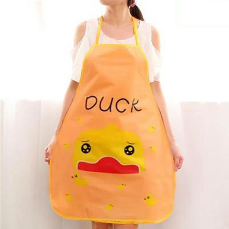  Hot Cute Cartoon Printing BBQ Bib Apron Waterproof Sleeveless Overalls Cooking Baking Restaurant Apron Kitchen Accessories 