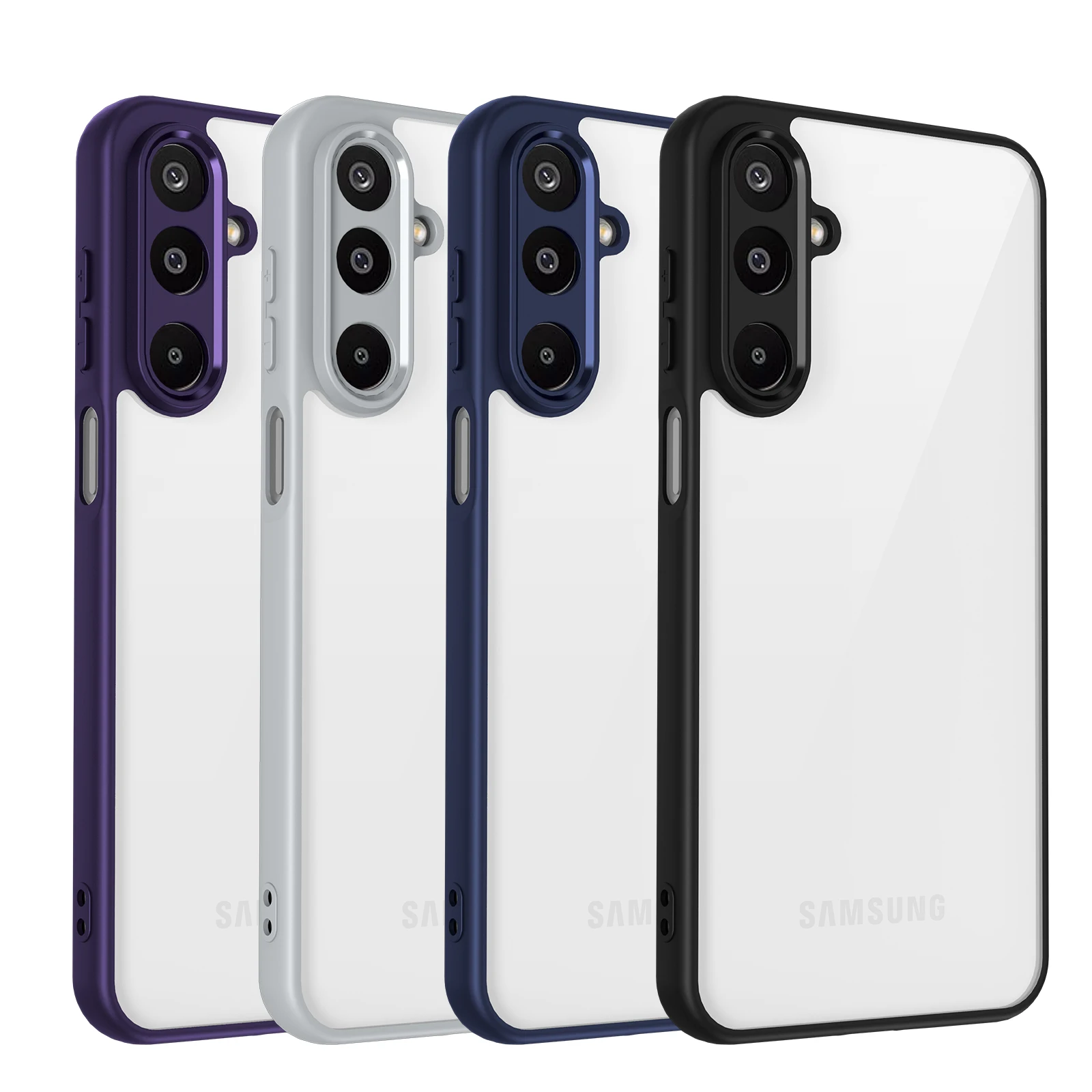Clear Shockproof Phone Case with Hard Acrylic Back Protection Cover
