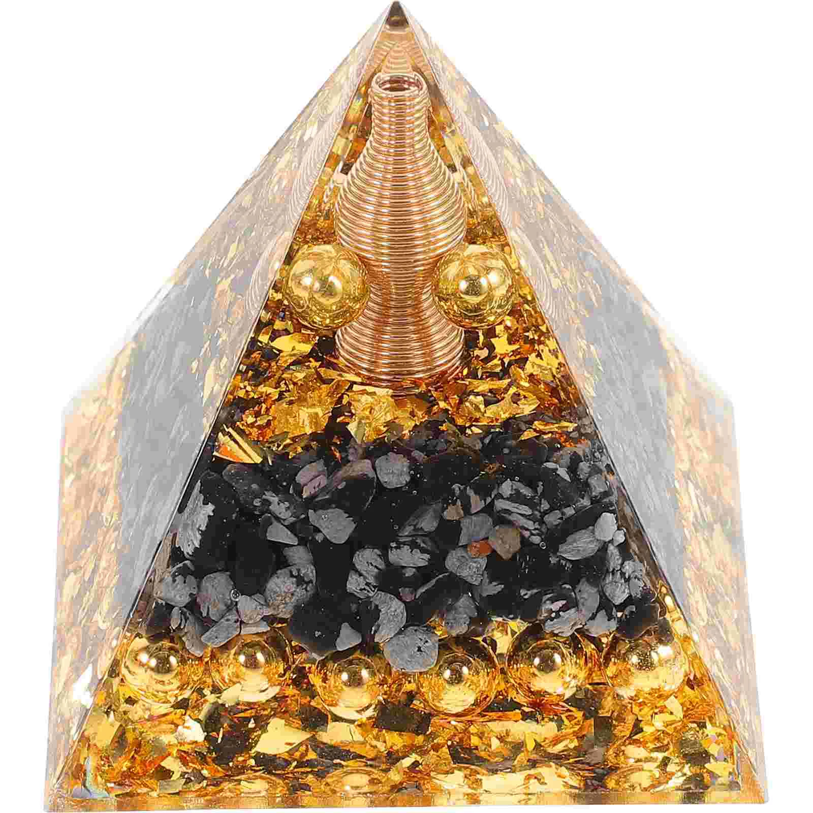 

Small Resin Pyramid Model Desktop Pyramid Ornament Exquisite Pyramid Statue for Home Office