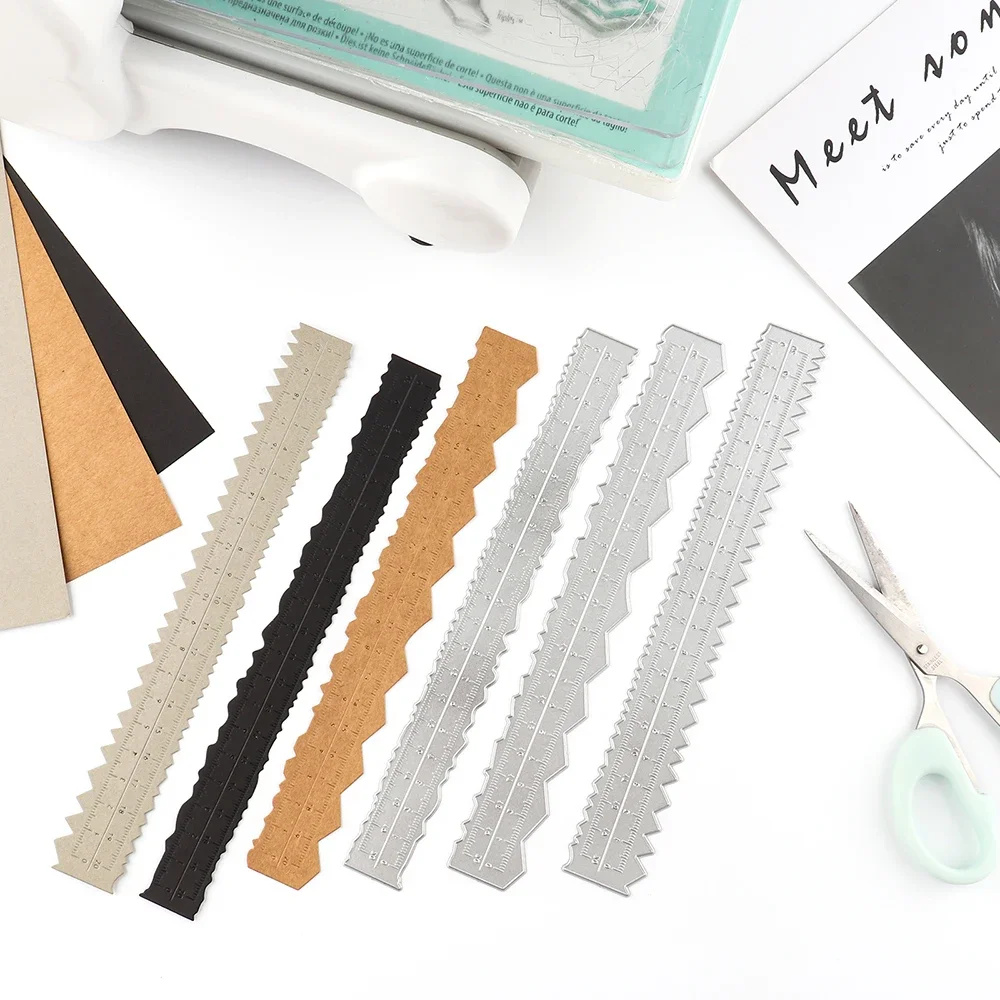 Wavy Edge Paper Tearing Ruler Metal Cutting Dies for Diy Scrapbook Album Paper Card Decoration Crafts Embossing New Dies