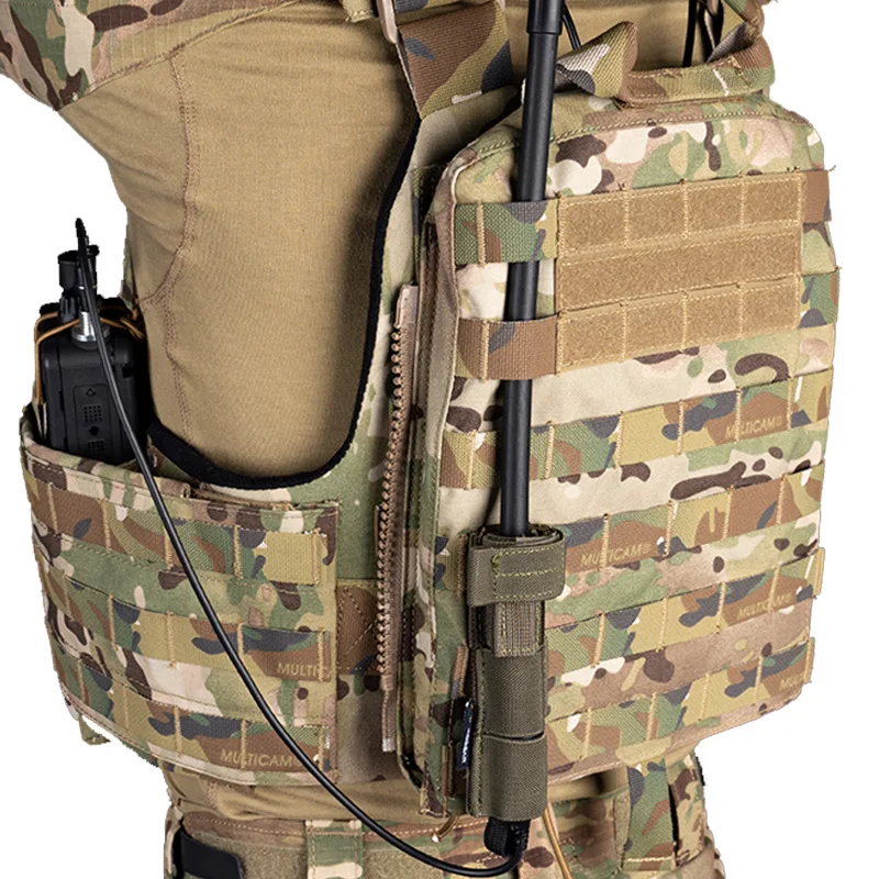 Tactical Radio Antenna Relocation Cable Pouch Molle Modular Vest Strap Bag Holder PRC152/148 MBITR UV-13 PRO Plus Walkie Talkie