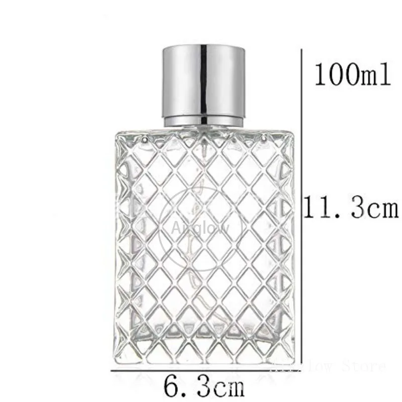 유리 미세 미스트 분무기, 빈 사각형 향수 스프레이 병, 여행용 리필 병, 액체 향수 용기, 100ml, 2 세트, 5 세트