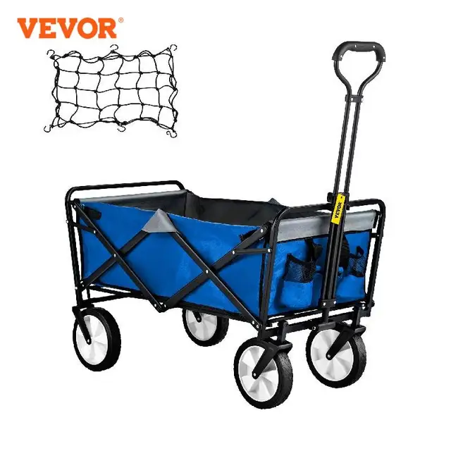 Vevor Összecsukható Kocsi Kosár Hordozható Kültéri Kemping Strand Nagy Kapacitású Multifunkciós Fogantyú Piknik Bbq Kocsihoz