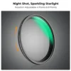 K&F Concept 82mm Star Filter for Lens 4-8 Points Variable Filter 82mm 77mm 52mm 58mm 72mm 67mm star focus filter camera 2