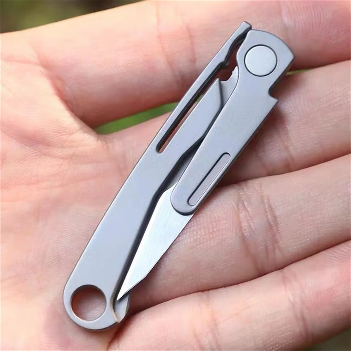 Mini Titanium Alloy Utility Knife Edc Portable Key Knife Outdoor