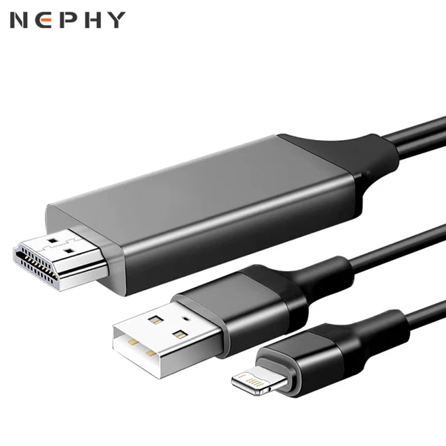 Cable de iPhone a TV Adaptador HDMI Para iPad iOS Devices Adapter Cable  1080P