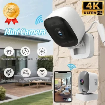 Hot Sale Smart Mini 4K Security Camera Full Color Night Vision WiFi IP65 Waterproof Motion Detection 2-Way Audio Indoor Outdoor 1