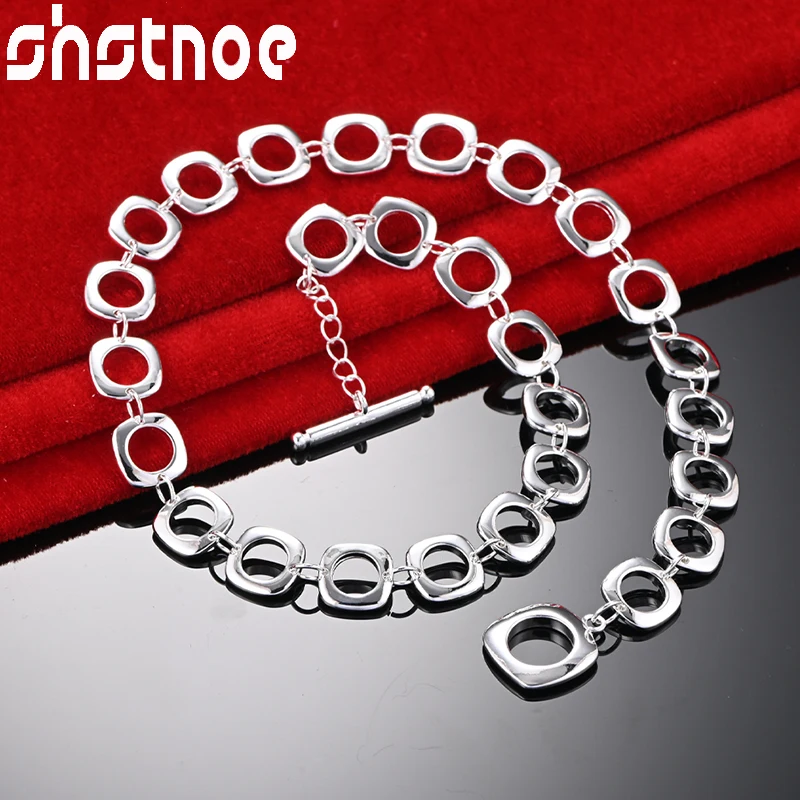 

SHSTONE 925 Sterling Silver 20 Inch Popular Unusual Chain Necklace For Women Party Banquet Wedding Fashion Jewelry Birthday Gift