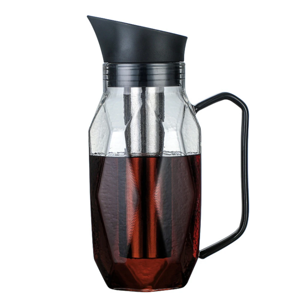 

New Product Large Capacity Tea Pot with 304 SS Strainer Glass Water Bottle Kitchenware