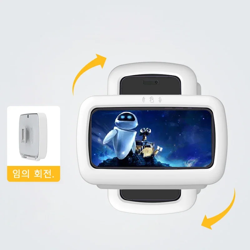 Bathroom Phone Stand Waterproof and Anti-fog Mobile Phone Wall Hanging Can Be Rotated Storage Stand 2