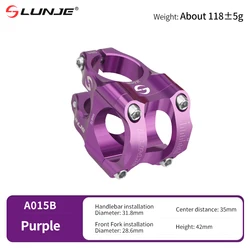 Ultralight High - Strength Aluminum Alloy Bicycle Handlebar Stem (B style - Purple)