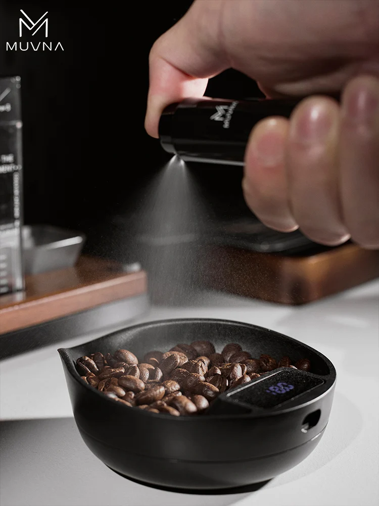 ميزان MUVNA الإلكتروني، صينية اسبريسو، شاشة LED، و...