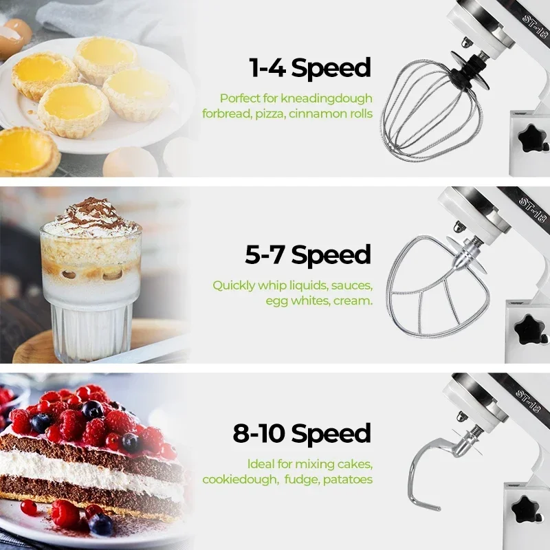 Hot Style Stand Mixer 800W Dough Hook Mixing Beater Electric With Stainless Steel Bowl and Whisk