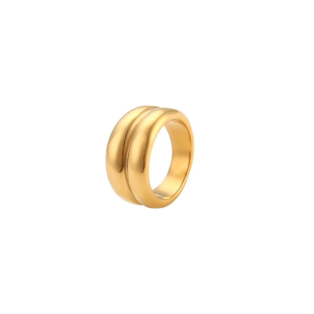 New 999 solid gold rose ring, high-end light luxury 5G gold index finger  ring, live