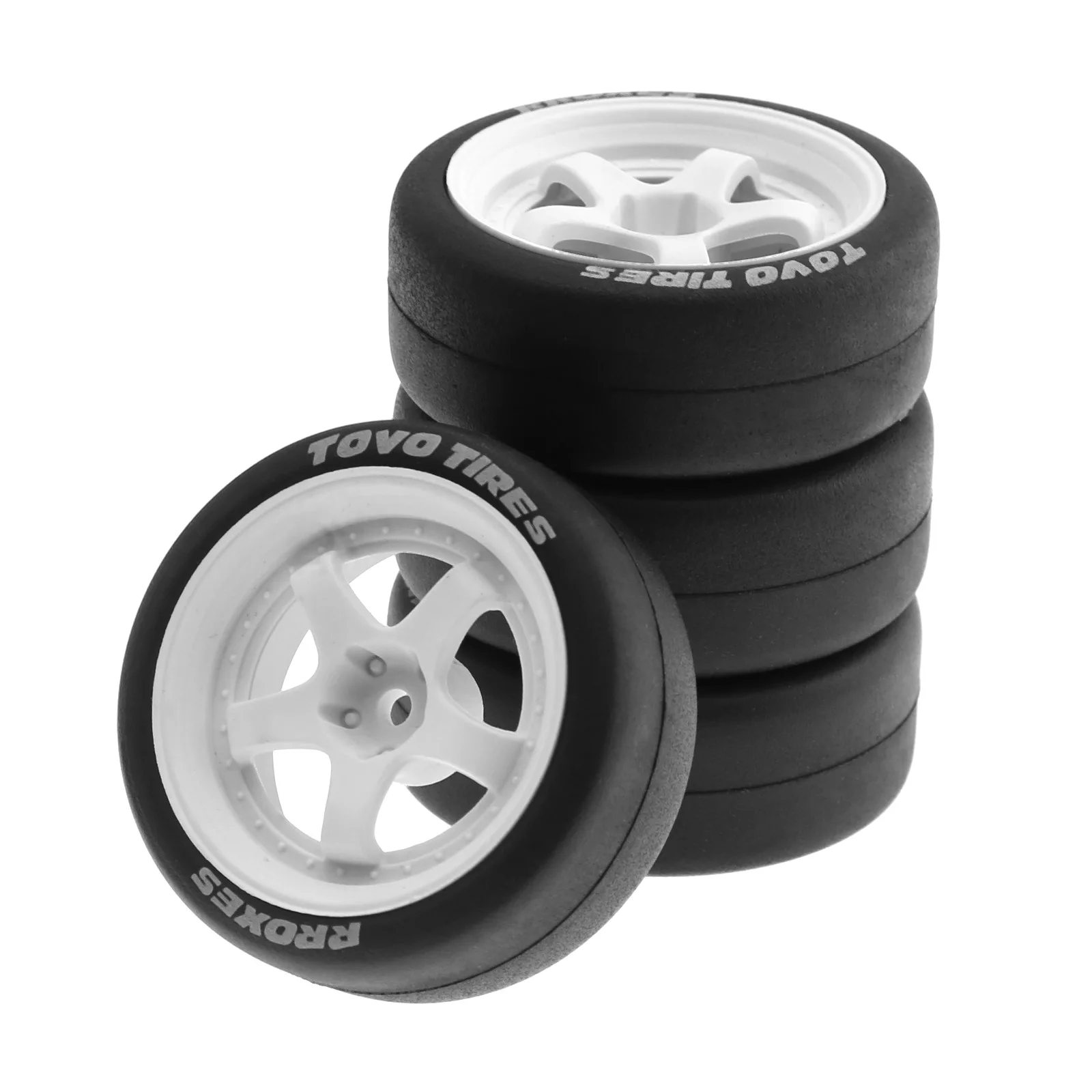 

4pcs 65mm Hard Drift Tire 1/10 RC Drift Car On Road Touring Racing Car Tyre Wheel for Tamiya TT01 TT02 XV01 PTG-2 Kyosho HPI HSP