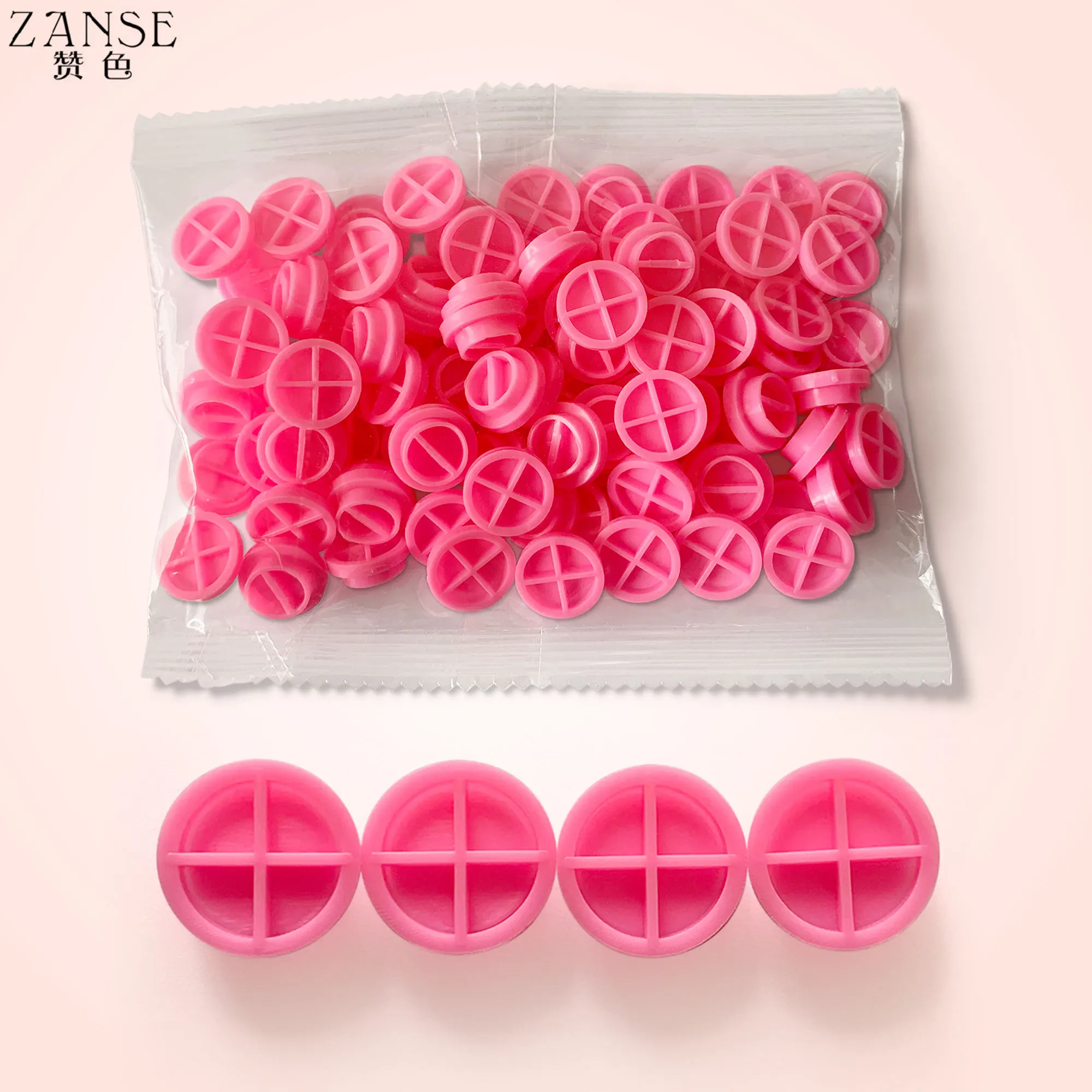 100pcs Disposable Plum-shaped Glue Cup Eyelash Extensions Tools Glue Container Pigment Holder Glue Tray Cosmetic Makeup Tools