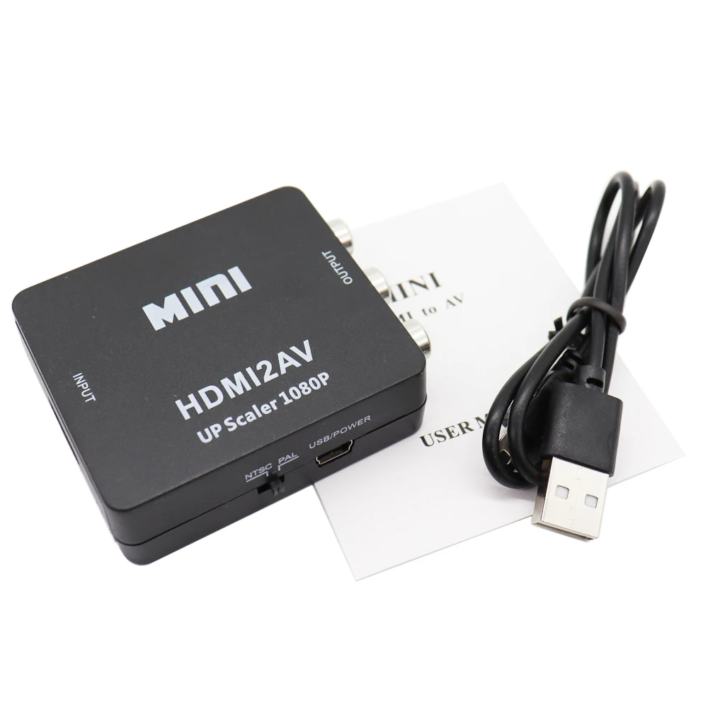 VGA to AV Converter VGA to HDMI Converter HDMI to VGA Adapter Cable MINI HDMI-compatible to RCA AV/CVBS Composite Video AV Converter Adapter HDMI2AV for TV VHS VCR DVD