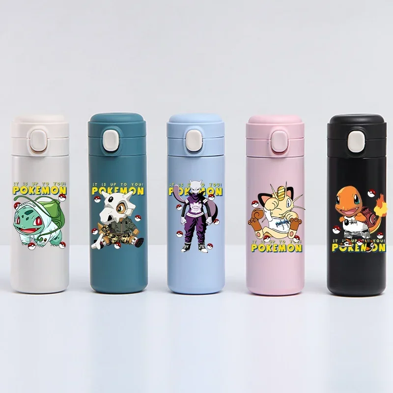 304ステンレス鋼のポータブルポケモンピカチュウ魔法瓶,420ml