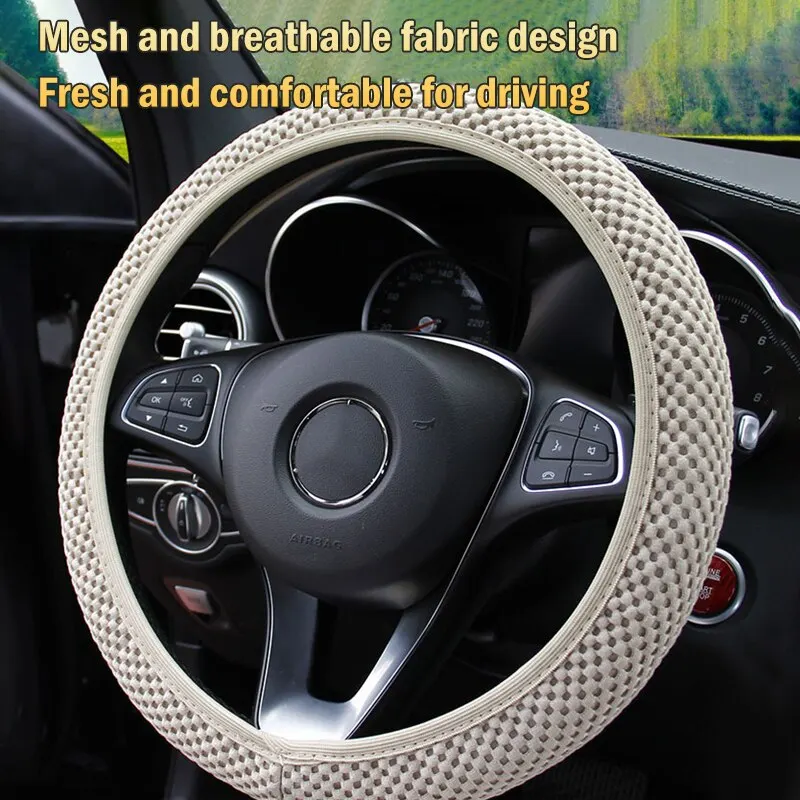 Steering Wheel Cover Universal Fashion Car Steering Wheel Cover Without Inner Ring Elastic Grip For Easy Installation And Removal Non Slip