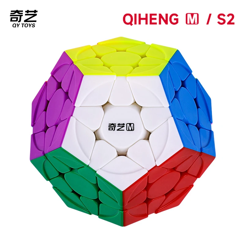 OJIN Megaminx Dodecaedro 12 Caras Sin Pegatinas | Cubo De Colores Sólidos Con Trípode | Giro Suave | Para Cubistas Principiantes Y Profesionales