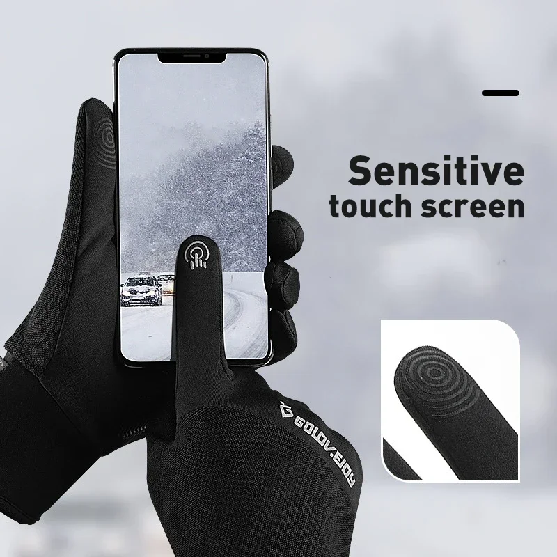 2 in 1 Gloves Winter Warm Reflective Cycling Camping Fishing Sport Touch Screen Non-slip Windproof Snowboard Skiing Loose