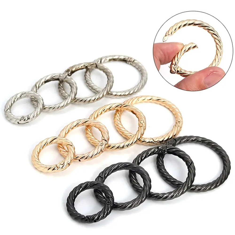 

5pcs High quality Snap Bottle Hooks Camping Hiking Handbags Clips Bag Belt Buckles Outdoor Carabiner Spring Round Rings