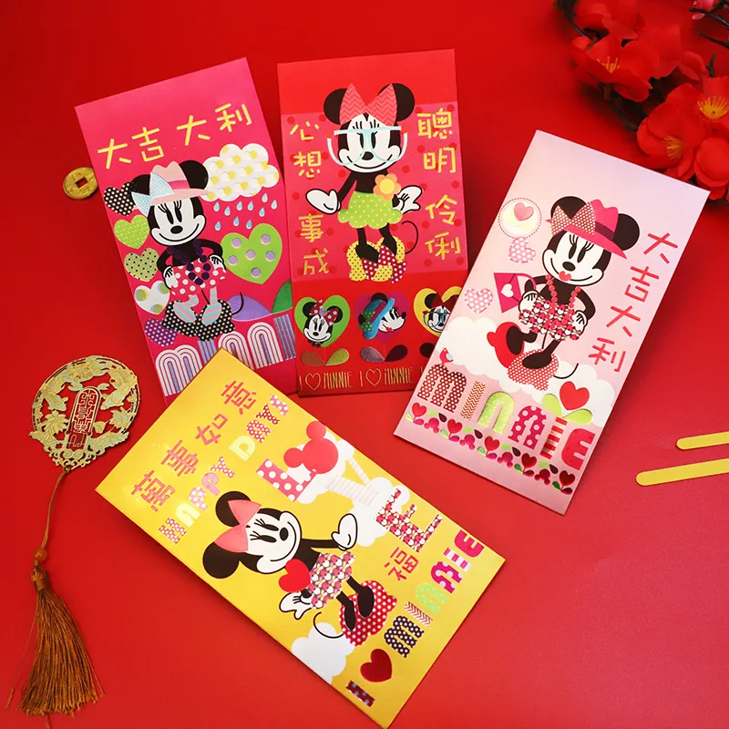 Disney Mickey Mouse Red Envelope 2021 Chinese New Year Cartoon New Year Red  Envelope 6pcs Cartoon Fun New Year Red Envelope - Stationery Set -  AliExpress