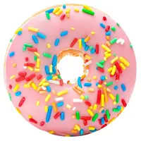 Pink Donut Blanket for Adults and Children, Soft, Warm, Cozy, Giant, Fun, Realistic, Novelty, Food Print, Throw, Flannel, Round 1
