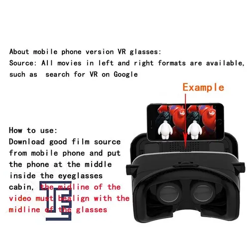 G06EB 오리지널 VR 가상 현실 3D 안경 상자, VR 골판지 헤드셋 헬멧, IOS 안드로이드 스마트폰 무선 로커 5