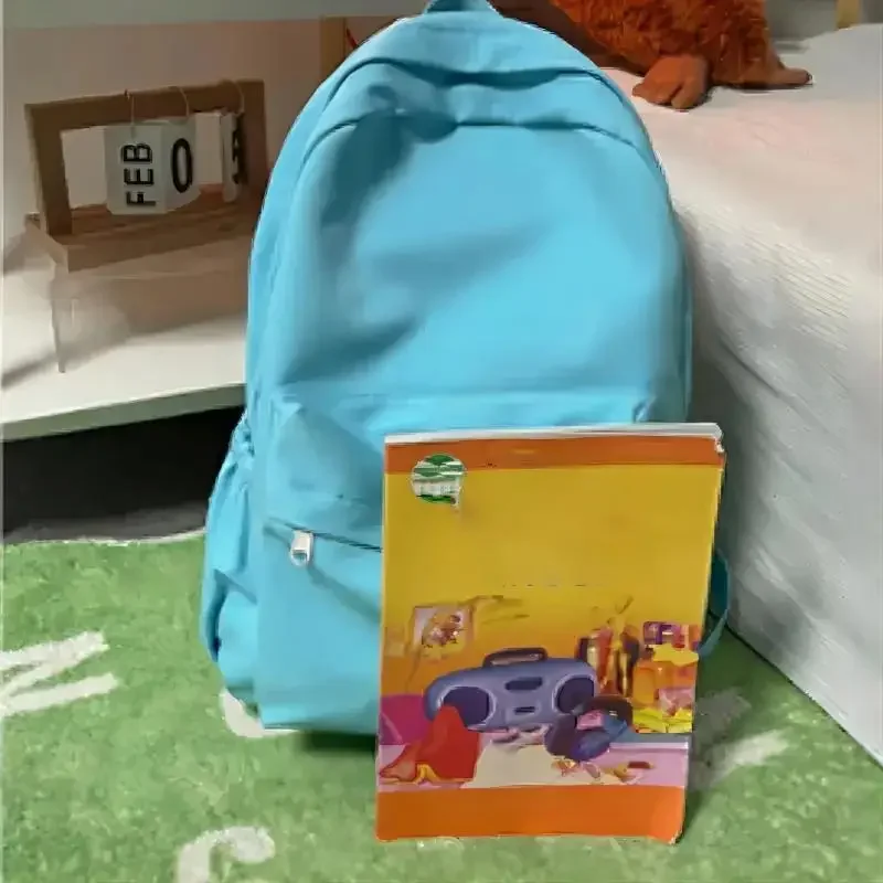 New Waterproof Nylon Women Backpack Female Travel Bag Backpacks Schoolbag for Teenage Girls Solid Color Bookbag