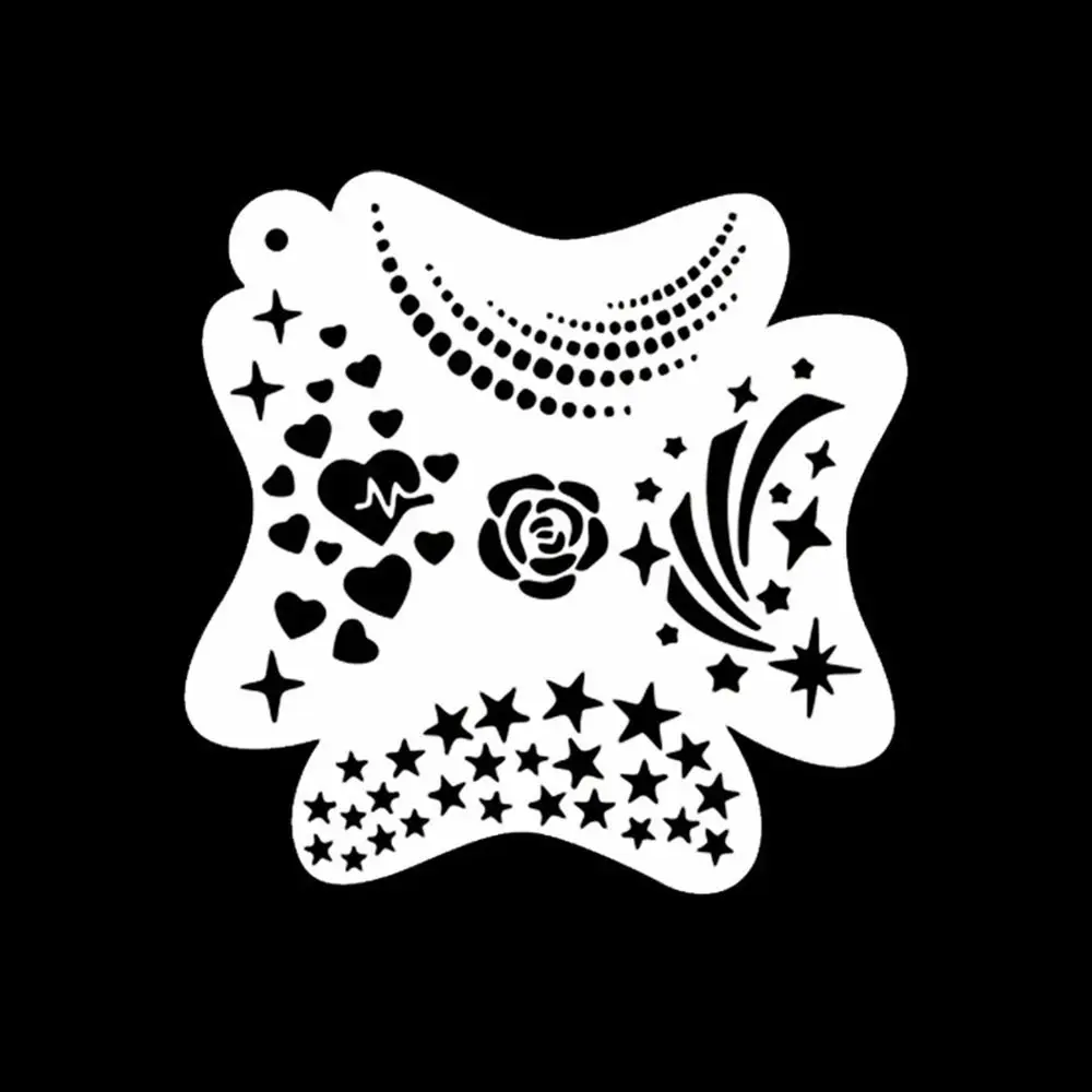 Reusable Face Paint Templates Hand Painting Hollowed Body Art Paint Stencils DIY Makeup Tools Adults Kids face painting template