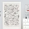 Cartoon Funny Cat Simple Japanese Door Curtain Kitchen noren half-Curtains Bedroom Partition Bathroom doorway Living Room Decor 1