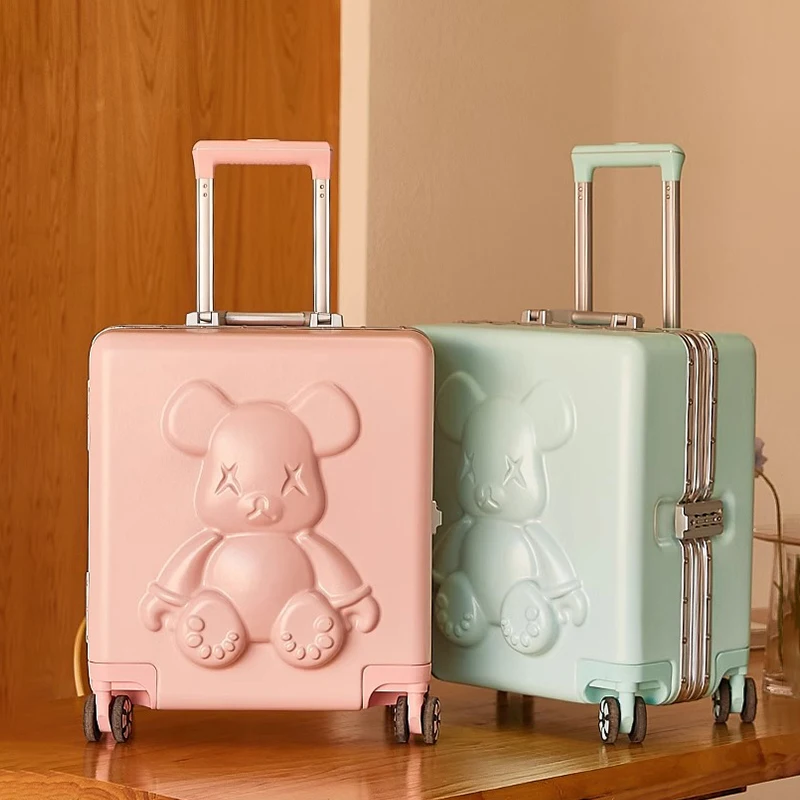 حقيبة أمتعة كرتونية 18 "كلمة مرور للأولاد والبنات...