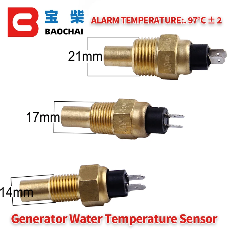 14/17/21mm VDO Diesel Engine Water Temperature Sensor 120C Alarm Generator Part Transmision Universal Origin Electric Sensor