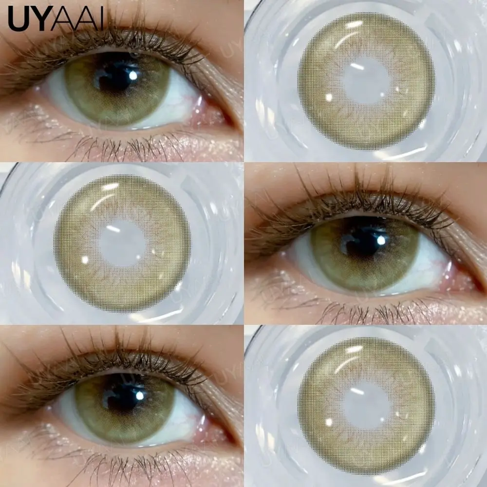 Vibrant Brown Color Contact Lenses - Fashionable Korean-Inspired Design with Diopter Options