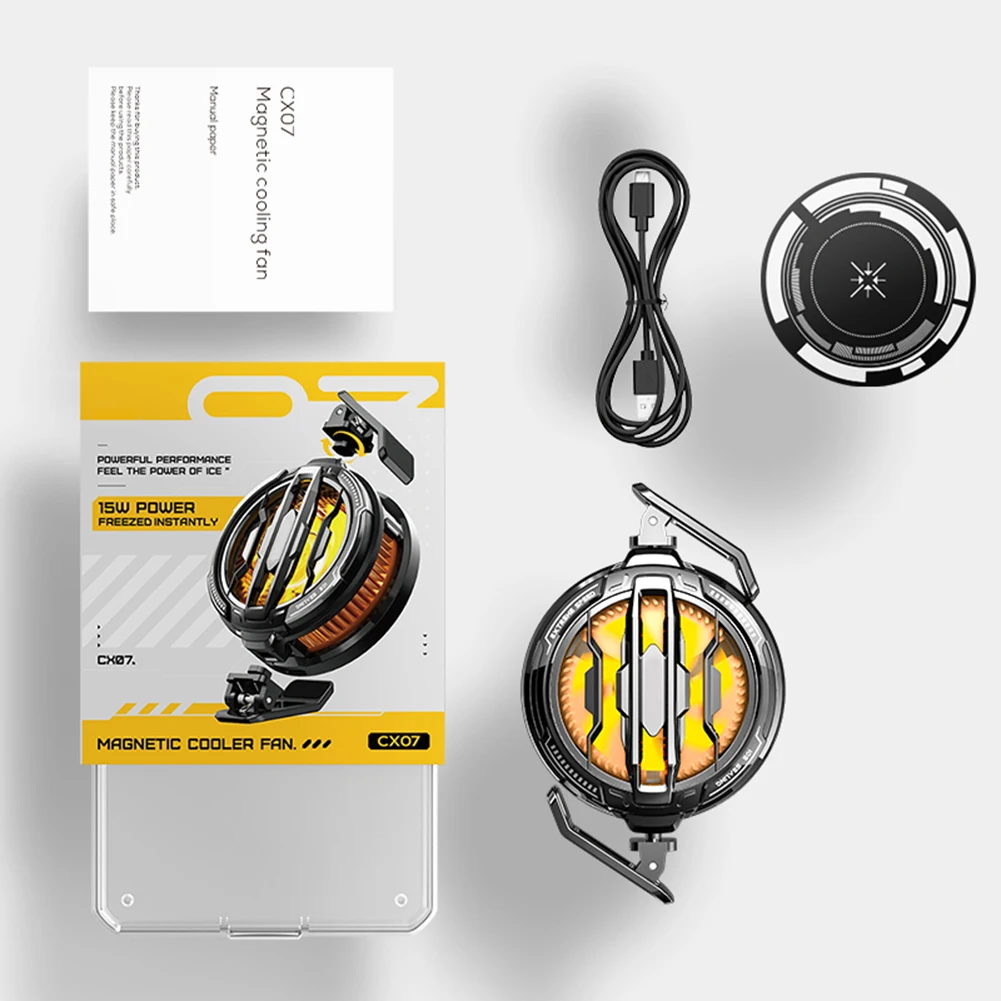 마그네틱 백 클립 휴대폰 반도체 냉각 선풍기 라디에이터, RGB PUBG 게임 쿨러, 아이폰 안드로이드 폰 방열판