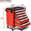 New Package DNA MOTORING 36" H X 30.5" W X 18" D Heavy Duty Lockable Slide Tool 6-Drawers Chest Rolling Tool Cart Cabinet with 2