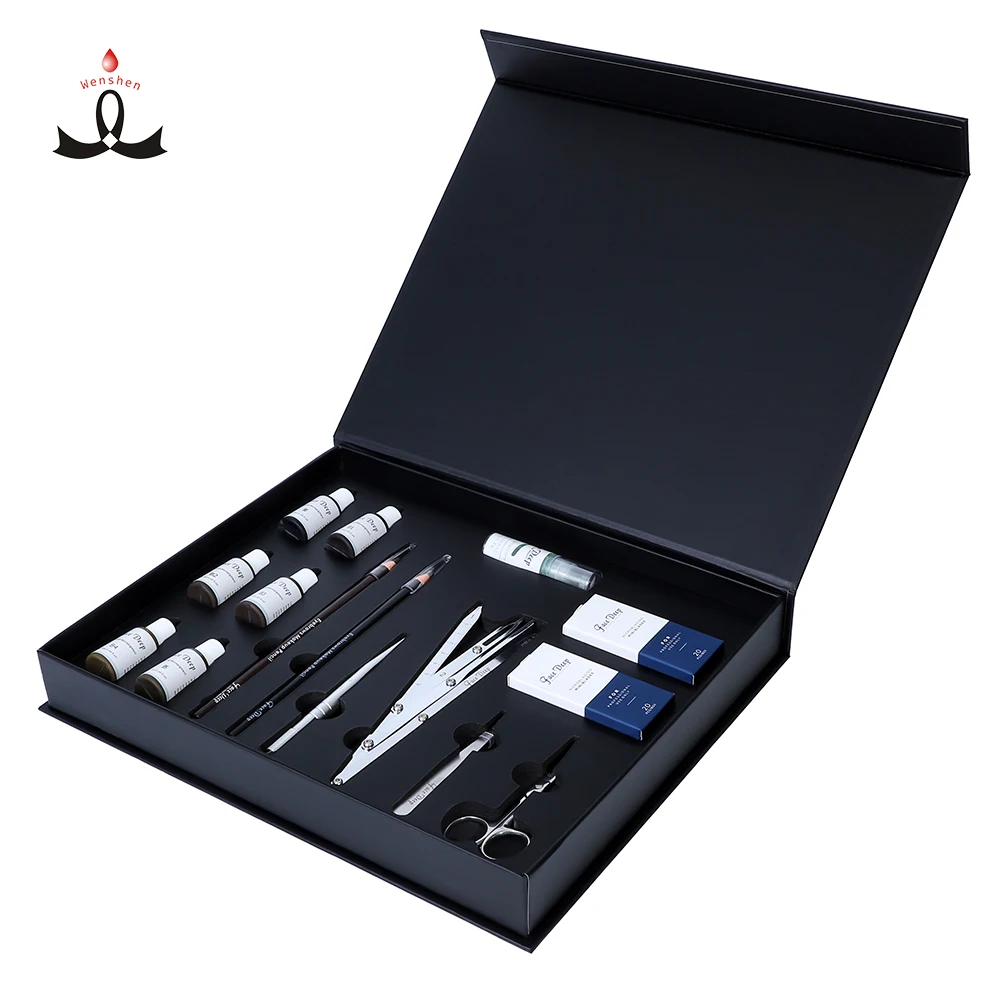 microblading permanent makeup bow Private Label Permanent Makeup Microblading Kit Training Kit For Academy With Your Logo