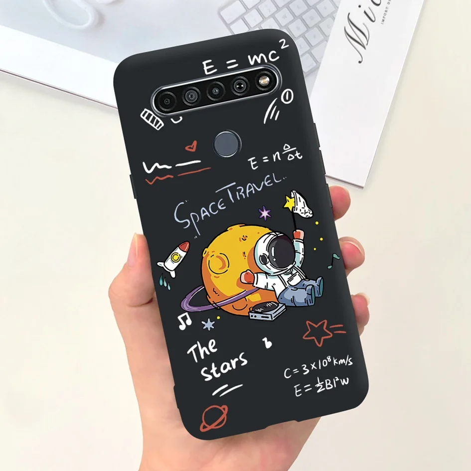 Cute Cat & Dinosaur Soft Black Silicone Shockproof Bumper Phone Case
