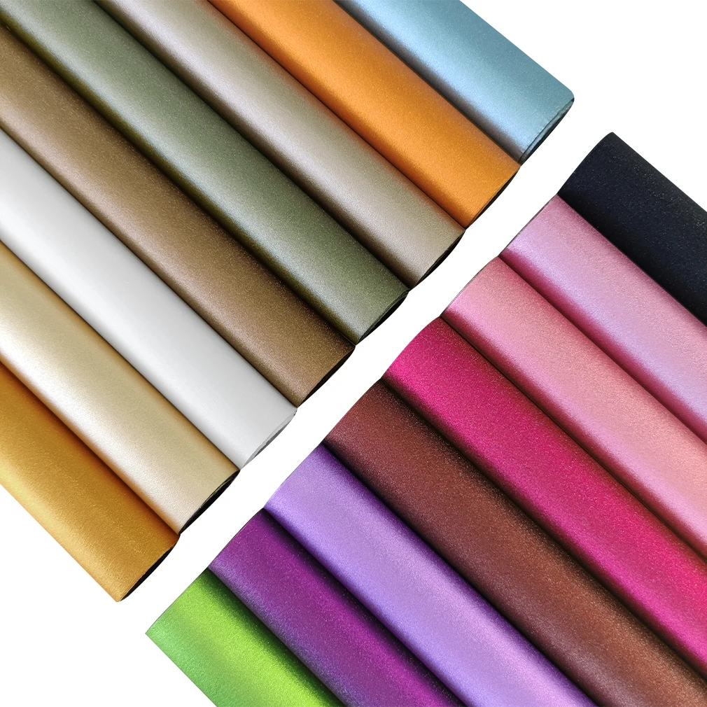 

Matte Solid Color Sparkle Shiny Faux Frosted Glitter Leather Fabric Sheets Felt Backing for Bag/Phone Cases/Hairpin DIY 30*135CM