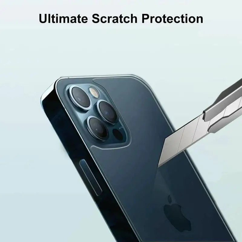 Luxury Back Film For iPhone 12 13 14 15Pro Max Transparent Screen Protector For iPhone 14 13 12 Pro Max Mini Hard Tempered Glass