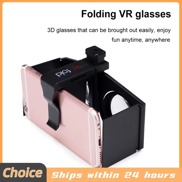 Foldable 3D Glasses Plastic 3D Virtual Reality VR Glasses Kits Foldable Virtual Reality VR Glasses for Android/iOS Mobile Phone