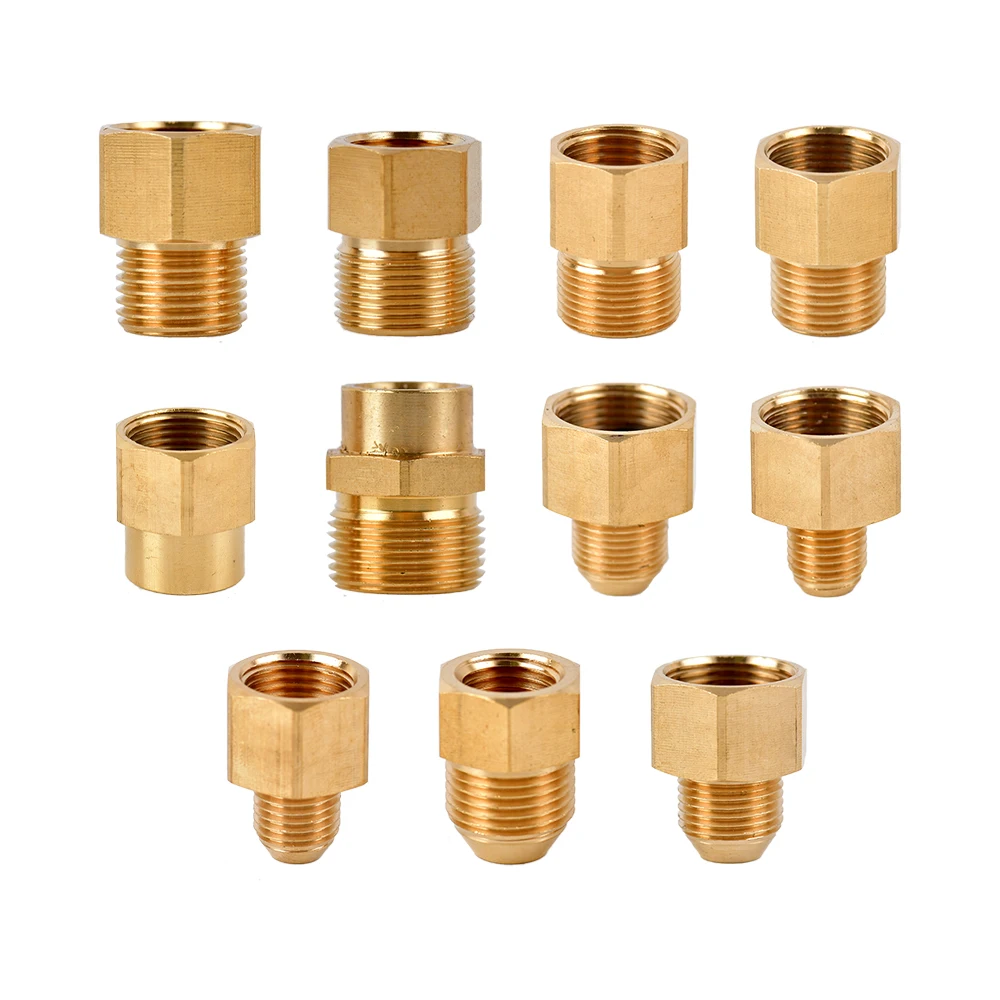 Brass 3/8" 1/2" M14 M18 M22 Thread Connector Male Female Adapter For